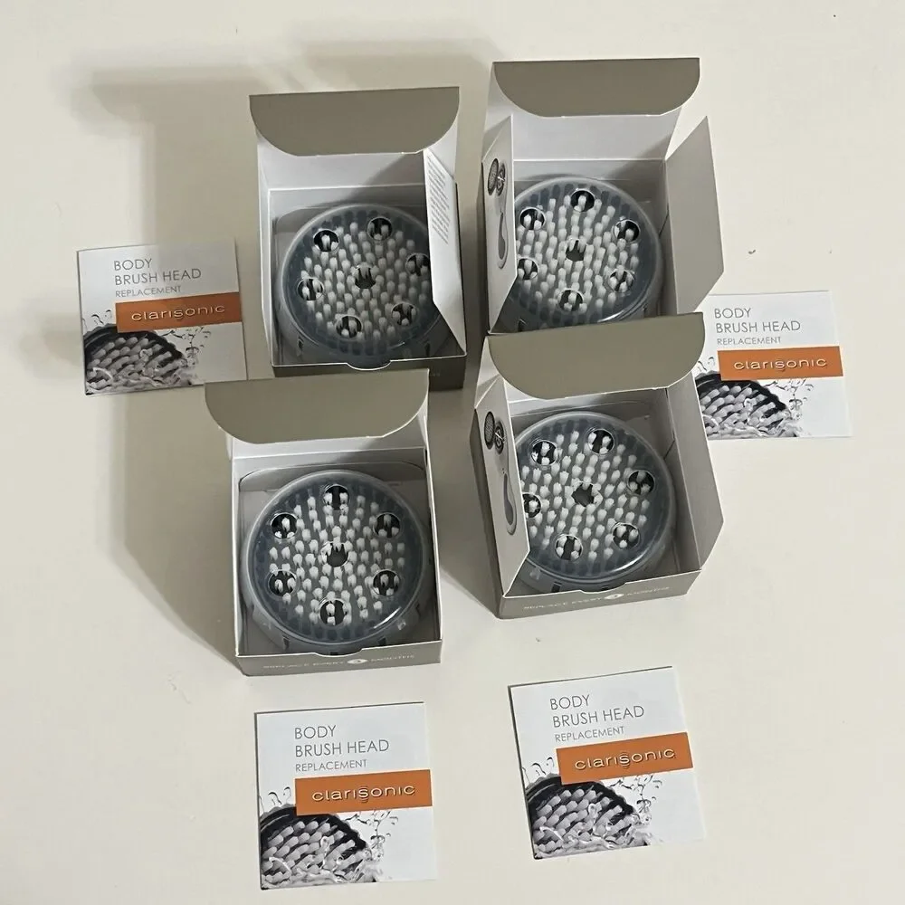 Clarisonic Skin Cleaning Replacement Brush Head for Body Lot of 4 NEW